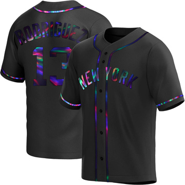 Replica Alex Rodriguez Youth New York Yankees Black Holographic Alternate Jersey