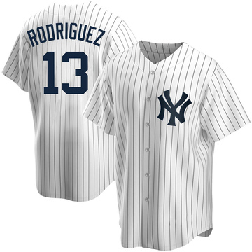 Replica Alex Rodriguez Youth New York Yankees White Home Jersey