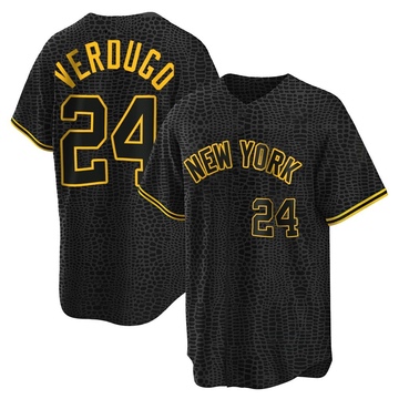 Replica Alex Verdugo Youth New York Yankees Black Snake Skin City Jersey