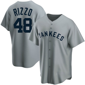 Replica Anthony Rizzo Youth New York Yankees Gray Road Cooperstown Collection Jersey