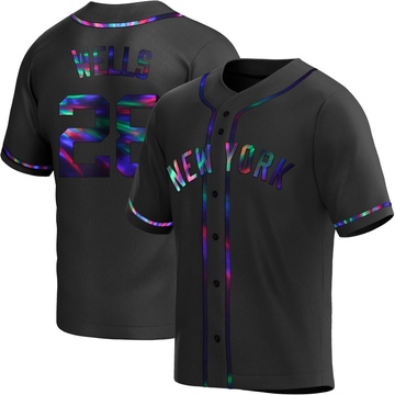 Replica Austin Wells Youth New York Yankees Black Holographic Alternate Jersey