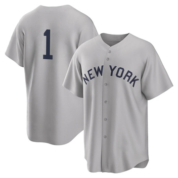 Majestic New York Yankees BILLY MARTIN Sewn Baseball JERSEY GRAY –