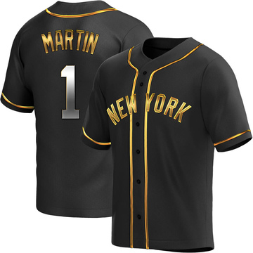 Replica Billy Martin Youth New York Yankees Black Golden Alternate Jersey