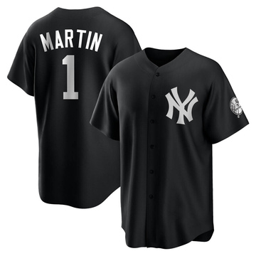 Replica Billy Martin Youth New York Yankees White Black/ Jersey