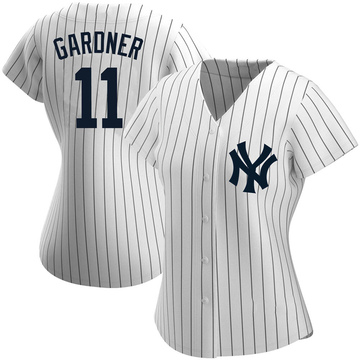 Men's New York Yankees Brett Gardner Majestic Home White/Navy Flex Base  Authentic Collection Player Jersey