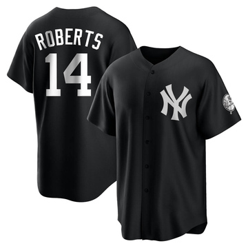 Replica Brian Roberts Youth New York Yankees White Black/ Jersey