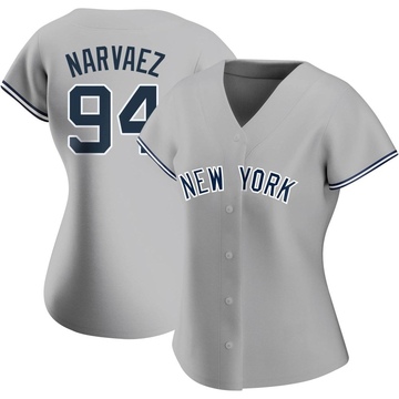 Replica Carlos Narvaez Women's New York Yankees Gray Road Name Jersey