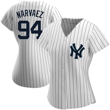 Replica Carlos Narvaez Women's New York Yankees White Home Name Jersey