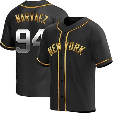 Replica Carlos Narvaez Youth New York Yankees Black Golden Alternate Jersey