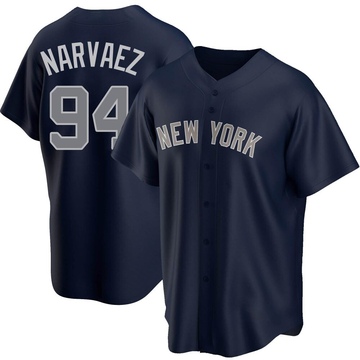 Replica Carlos Narvaez Youth New York Yankees Navy Alternate Jersey