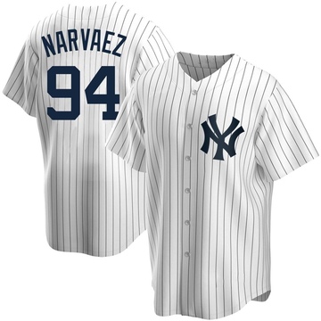 Replica Carlos Narvaez Youth New York Yankees White Home Jersey