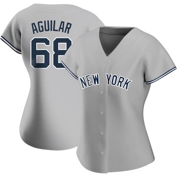 Replica Clay Aguilar Women's New York Yankees Gray Road Name Jersey