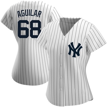 Replica Clay Aguilar Women's New York Yankees White Home Name Jersey