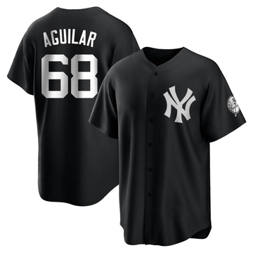 Replica Clay Aguilar Youth New York Yankees White Black/ Jersey