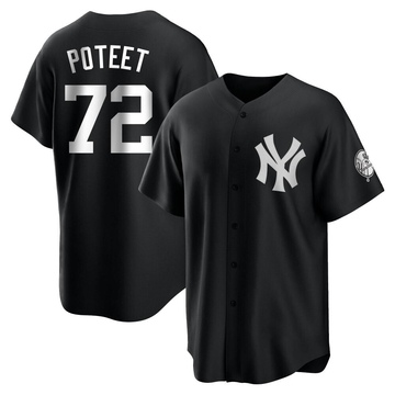 Replica Cody Poteet Youth New York Yankees White Black/ Jersey