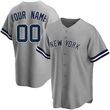 Replica Custom Youth New York Yankees Gray Road Name Jersey