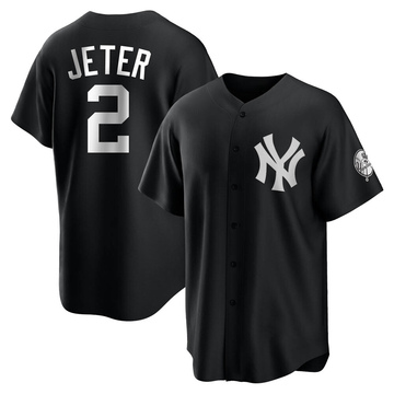 Derek Jeter New York Yankees Nike Pitch Black Fashion Player Replica Jersey  - Black