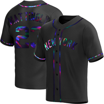 Replica Don Mattingly Youth New York Yankees Black Holographic Alternate Jersey