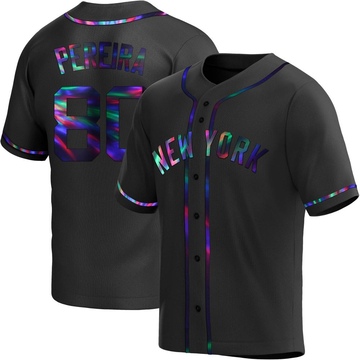 Replica Everson Pereira Youth New York Yankees Black Holographic Alternate Jersey