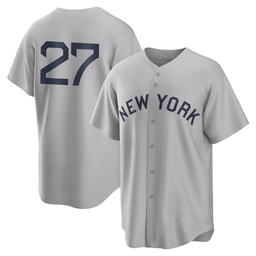 Fanatics Authentic Giancarlo Stanton New York Yankees Game-Used #27 Gray Jersey vs. Los Angeles Angels on July 19, 2023 - 1-4, HR, RBI, R