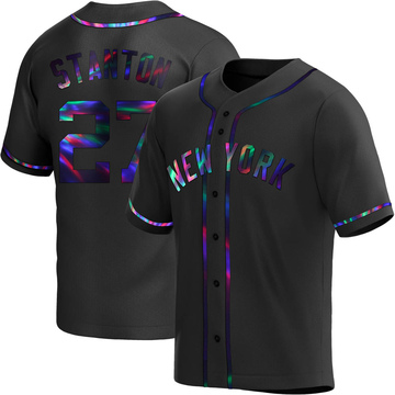 Replica Giancarlo Stanton Youth New York Yankees Black Holographic Alternate Jersey