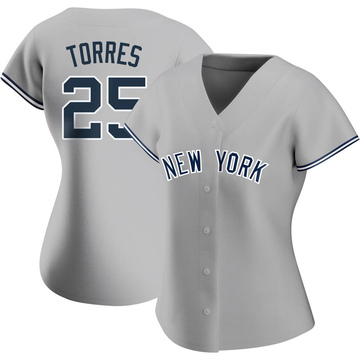 Men's Nike Gleyber Torres Gray New York Yankees Road Replica Player Name Jersey