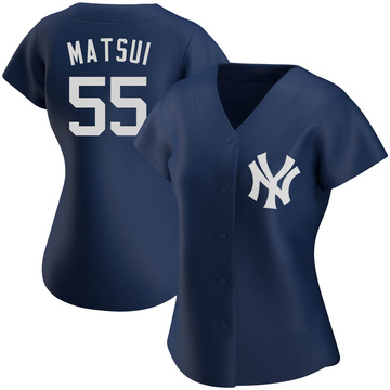 Replica Hideki Matsui Women's New York Yankees Navy Alternate Team Jersey