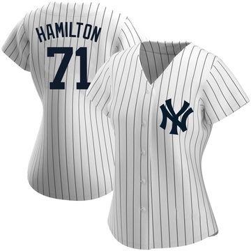 Replica Ian Hamilton Women's New York Yankees White Home Name Jersey