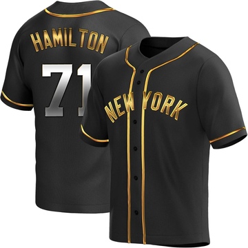 Replica Ian Hamilton Youth New York Yankees Black Golden Alternate Jersey