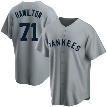 Replica Ian Hamilton Youth New York Yankees Gray Road Cooperstown Collection Jersey