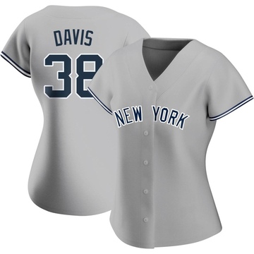 Replica J.D. Davis Women's New York Yankees Gray Road Name Jersey