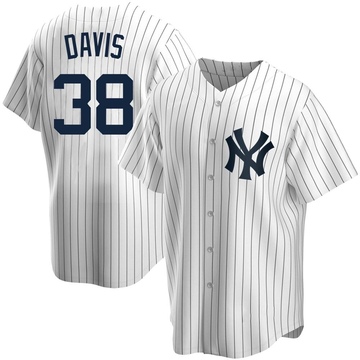 Replica J.D. Davis Youth New York Yankees White Home Jersey