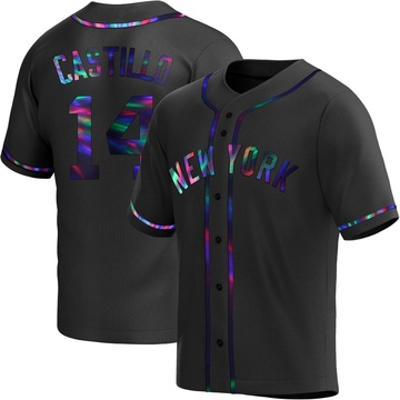 Replica Jackson Castillo Youth New York Yankees Black Holographic Alternate Jersey