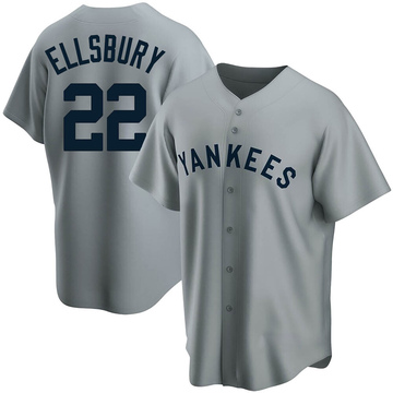 Replica Jacoby Ellsbury Youth New York Yankees Gray Road Cooperstown Collection Jersey