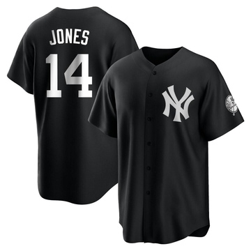 Replica Jahmai Jones Youth New York Yankees White Black/ Jersey