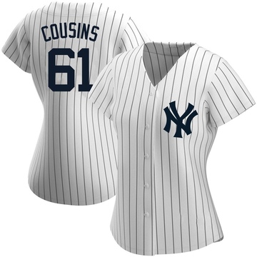 Replica Jake Cousins Women's New York Yankees White Home Name Jersey