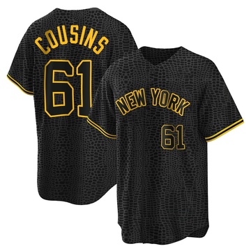 Replica Jake Cousins Youth New York Yankees Black Snake Skin City Jersey