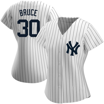 Jay Bruce New York Yankees Nike Game-Used #42 White Pinstripe