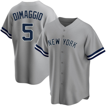 Men's Majestic New York Yankees #5 Joe DiMaggio Grey Road Flex Base  Authentic Collection MLB Jersey