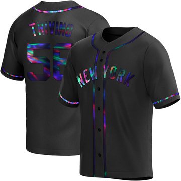 Replica Lou Trivino Youth New York Yankees Black Holographic Alternate Jersey