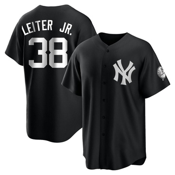 Replica Mark Leiter Jr. Youth New York Yankees White Black/ Jersey