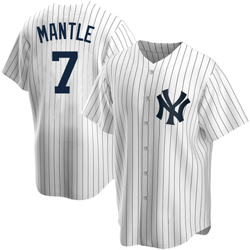 Lot Detail - MICKEY MANTLE 1951 REPLICA YANKEE JERSEY w