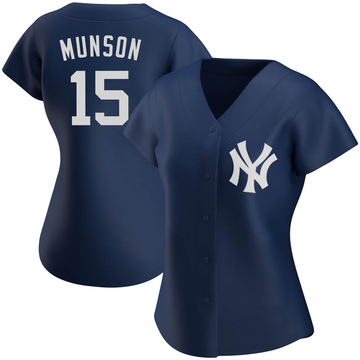 THURMAN MUNSON New York Yankees 1977 Majestic Cooperstown Home Jersey -  Custom Throwback Jerseys