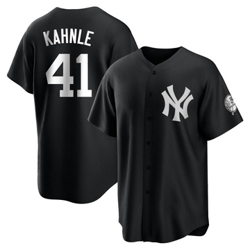 Replica Tommy Kahnle Youth New York Yankees White Black/ Jersey