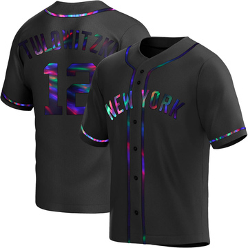 Replica Troy Tulowitzki Youth New York Yankees Black Holographic Alternate Jersey