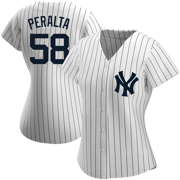 Wandy Peralta #58 New York Yankees 2023 Season White AOP Baseball Shirt  Fanmade