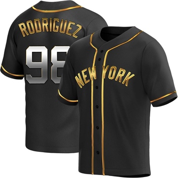 Replica Wilson Rodriguez Youth New York Yankees Black Golden Alternate Jersey