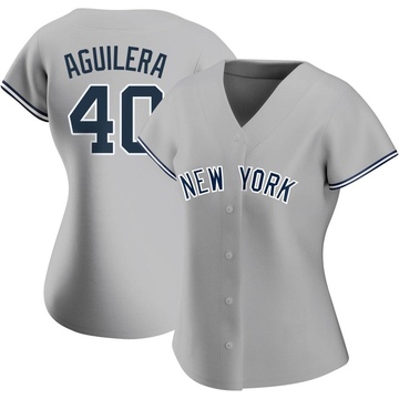 Replica Yedrinson Aguilera Women's New York Yankees Gray Road Name Jersey